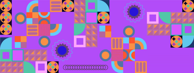 Retro background geometric fullcolor