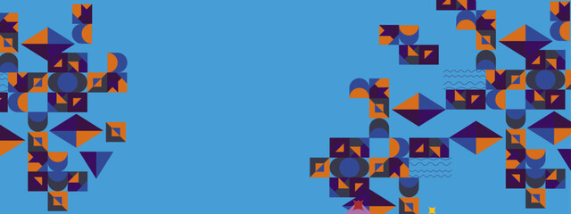 Vector retro mozaik colorful colourful flat geometric background