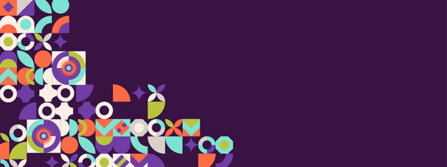 Vector retro mozaik colorful colourful flat geometric background