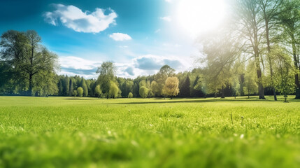 Fototapeta premium Blur park garden tree in nature background