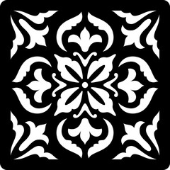 Wall tile digital stencil