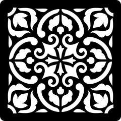 Tile stencil classic pattern