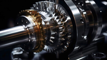 Disassembled turbine for repair and inspection. Turbine shop of energy power generation station. Generation AI