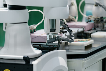 robot arm working in factory 