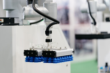 robot arm working in factory 