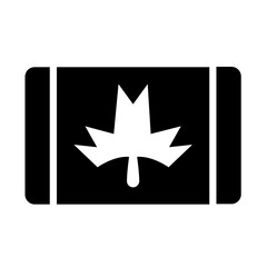 canada nation flag solid icon style