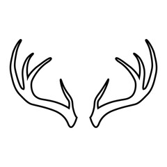 Horns icon vector. deer illustration sign. hunting symbol.