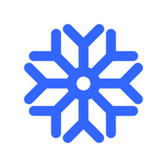 Snowflake icon vector. Winter illustration sign. Snow symbol. New Year logo.