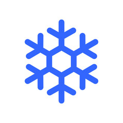 Snowflake icon vector. Winter illustration sign. Snow symbol. New Year logo.