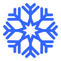 Snowflake icon vector. Winter illustration sign. Snow symbol. New Year logo.