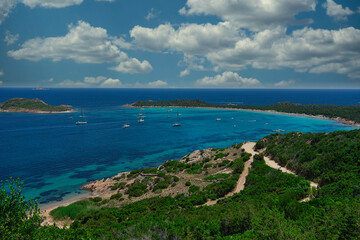 Fototapeta na wymiar sea coast view of 'Capo Coda Cavallo' Sardinia