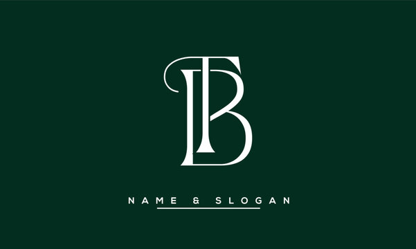BT,  TB,  B,  T  Abstract  Letters Logo  Monogram
