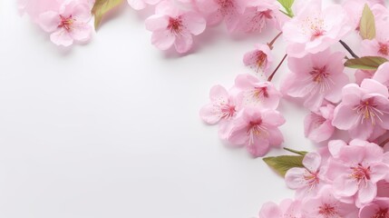 Fototapeta na wymiar Beautiful sakura for decorative on white background. Generative Ai