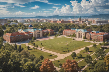 College campus - higher education, university life, student activities, socializing, campus tours, college community, ex