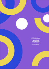 Vector abstract geometric colorful colourful posters background. bauhaus geometric backgrounds, vector circle, triangle, and square