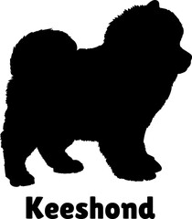  Keeshond Dog puppies silhouette. Baby dog silhouette. Puppy