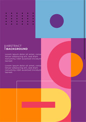 Vector flat design colourful colorful abstract geometric poster background