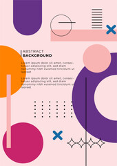 Vector poster colorful colourful background design template with abstract geometric