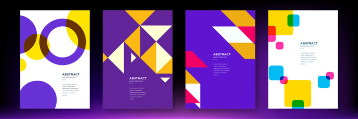 Vector poster colorful colourful background design template with abstract geometric