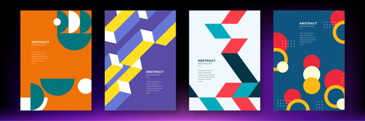 Vector abstract colorful colourful modern geometric shapes background