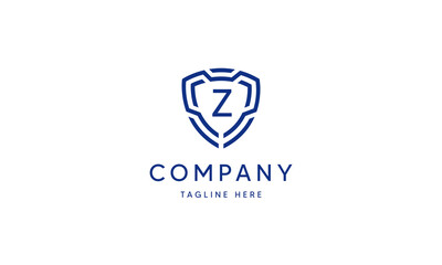 Shield Logo Blue Tech Modern IT