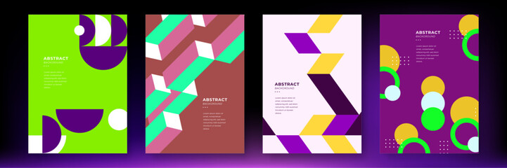 Vector abstract colorful colourful modern geometric shapes background