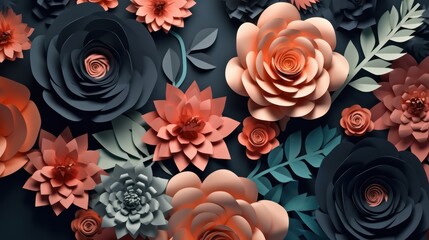 3d floral background