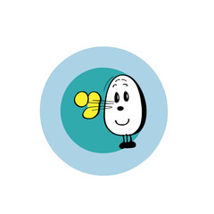 funny easter egg with chicken