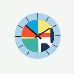 set of clocks.Wall clock icon symbol vector illustration with