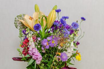 Bouquet of colorful wild flowers
