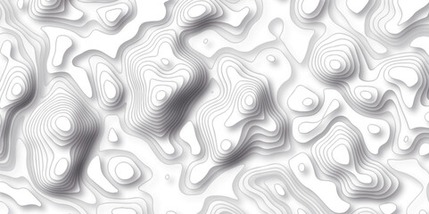 Abstract pattern with lines. Abstract sea map geographic contour map and topographic contours map background. Abstract white pattern topography vector background. Topographic line map background.