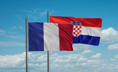 Croatia and France flag