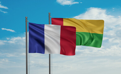 Guinea-Bissau and France flag