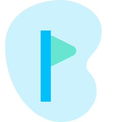 golf course flat icon