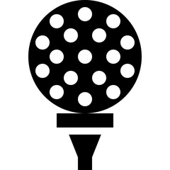 golf tee black solid icon
