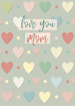 Mother's Day Postcard Design A5 Created with Generative AI Tools