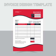  invoice template design Free Vector 