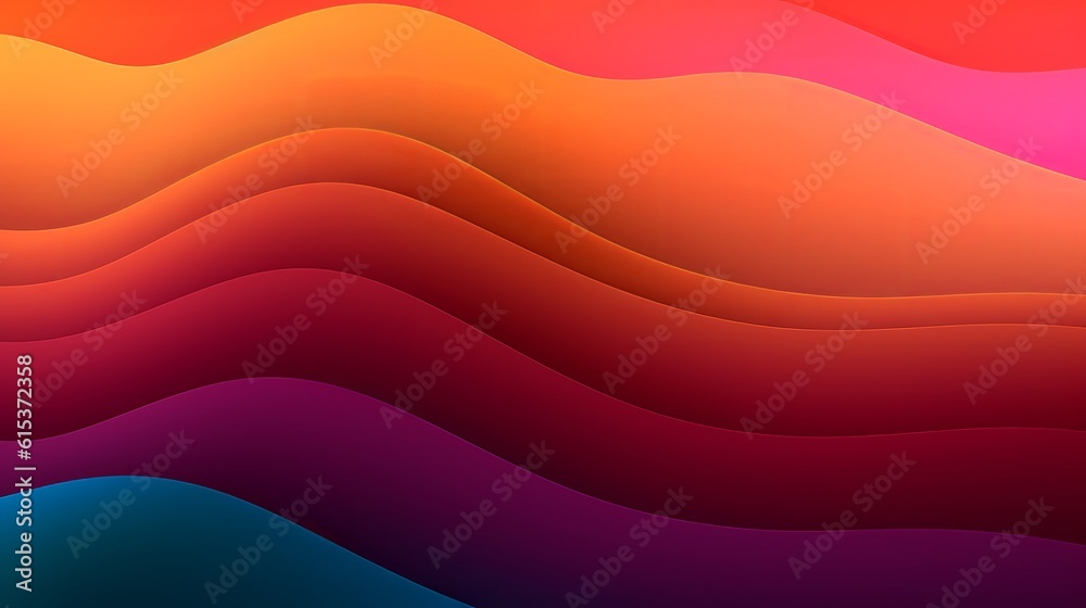 Wall mural Simple and minimalistic abstract background with a colorful gradient, creating a visually pleasing composition that combines simplicity and vibrant colors. Generative Ai