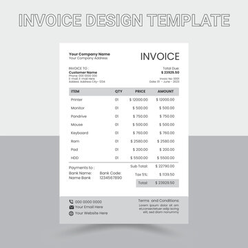 Invoice Template Free Images – Browse 3,300 Stock Photos, Vectors, and ...