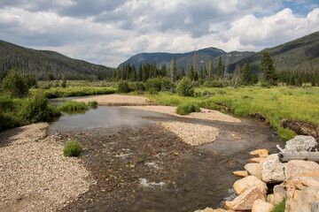 Colorado river in the Rocky Mountains 