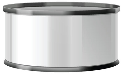 Blank Tin Can Template for Label Design