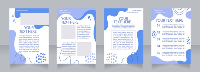 Pet grooming promotion blank brochure layout design. Animal service. Vertical poster template set with empty copy space for text. Premade corporate reports collection. Editable flyer paper pages