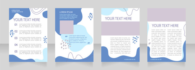 High tech business innovations blank brochure layout design. E commerce. Vertical poster template set with empty copy space for text. Premade corporate reports collection. Editable flyer paper pages