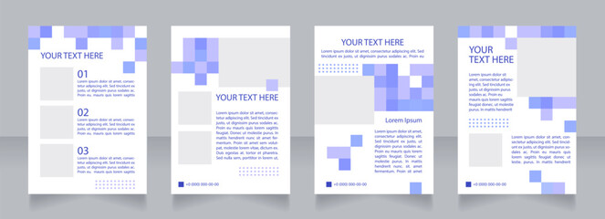 Real estate broker advertisement blank brochure layout design. Realtor. Vertical poster template set with empty copy space for text. Premade corporate reports collection. Editable flyer paper pages