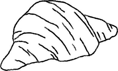 Croissant Symbol For Morning Routine Lifestyle Illustration In Doodle Art Simple Hand drawn Design