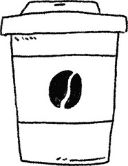 Hot Coffee Symbol For Morning Routine Lifestyle Illustration In Doodle Art Simple Hand drawn Design