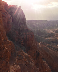 Inside ruins of ancient Masada