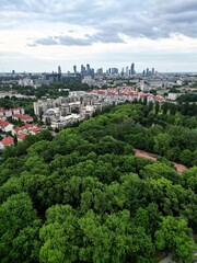 view on the warsaw city 