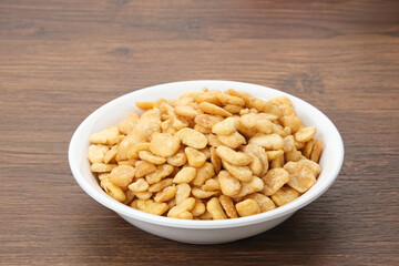 Koro beans (Kacang Koro or Kacang Parang), a type of legume, contain protein, a traditional snack from Indonesia
