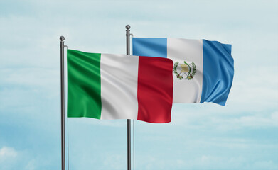 Guatemala and Italy flag